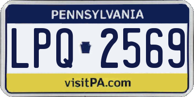 PA license plate LPQ2569