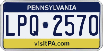 PA license plate LPQ2570