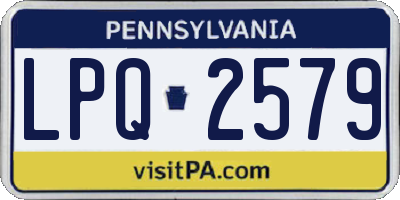PA license plate LPQ2579