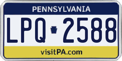 PA license plate LPQ2588