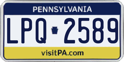PA license plate LPQ2589