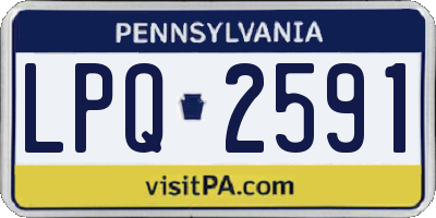 PA license plate LPQ2591