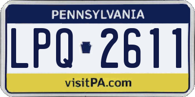 PA license plate LPQ2611