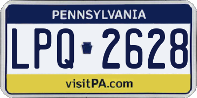 PA license plate LPQ2628