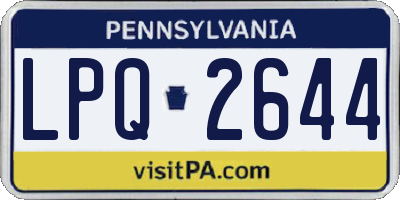 PA license plate LPQ2644