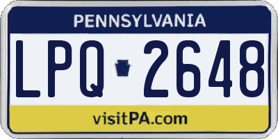 PA license plate LPQ2648