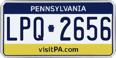 PA license plate LPQ2656