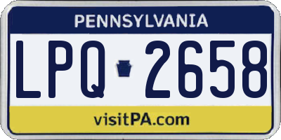 PA license plate LPQ2658