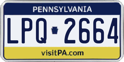 PA license plate LPQ2664