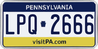 PA license plate LPQ2666