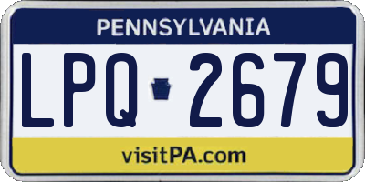 PA license plate LPQ2679
