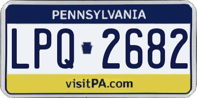 PA license plate LPQ2682