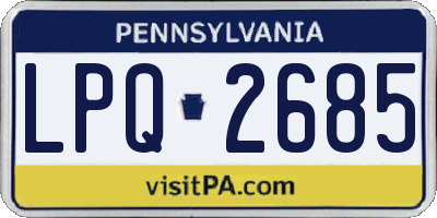 PA license plate LPQ2685