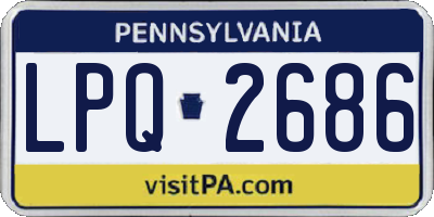PA license plate LPQ2686