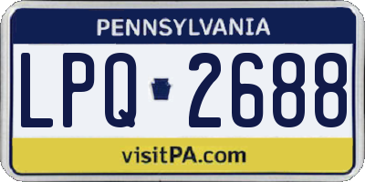 PA license plate LPQ2688
