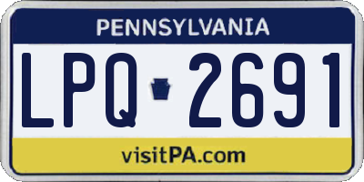 PA license plate LPQ2691