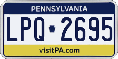 PA license plate LPQ2695