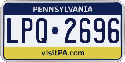 PA license plate LPQ2696