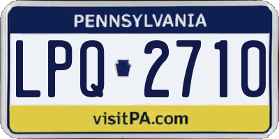 PA license plate LPQ2710