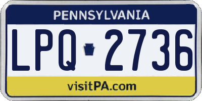 PA license plate LPQ2736