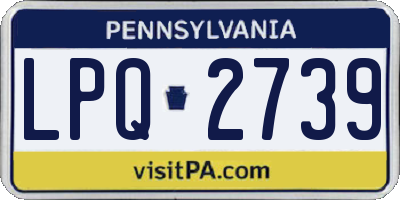 PA license plate LPQ2739