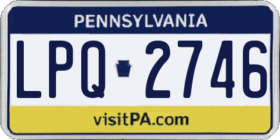 PA license plate LPQ2746
