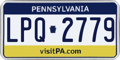 PA license plate LPQ2779