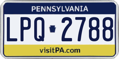 PA license plate LPQ2788