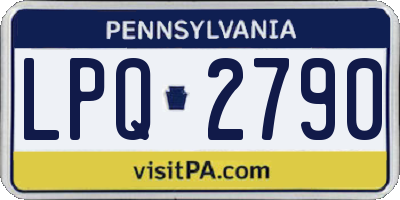 PA license plate LPQ2790