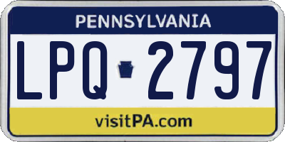 PA license plate LPQ2797