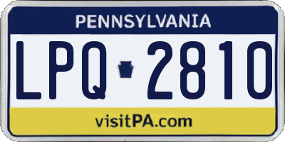 PA license plate LPQ2810