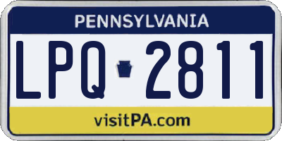 PA license plate LPQ2811