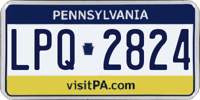 PA license plate LPQ2824