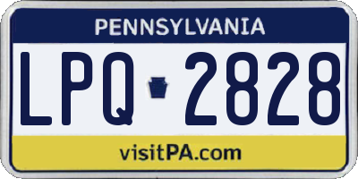 PA license plate LPQ2828