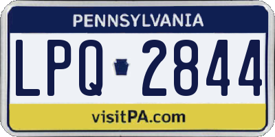 PA license plate LPQ2844