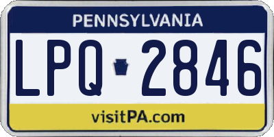 PA license plate LPQ2846