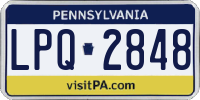 PA license plate LPQ2848