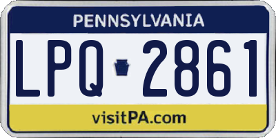 PA license plate LPQ2861