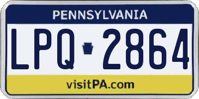 PA license plate LPQ2864