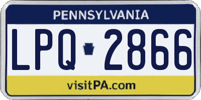 PA license plate LPQ2866