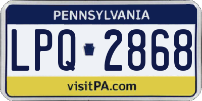 PA license plate LPQ2868