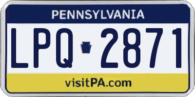 PA license plate LPQ2871