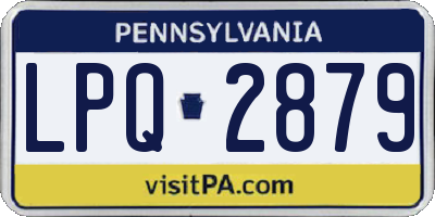 PA license plate LPQ2879