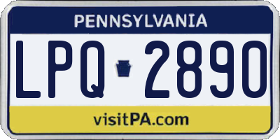 PA license plate LPQ2890