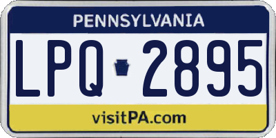PA license plate LPQ2895