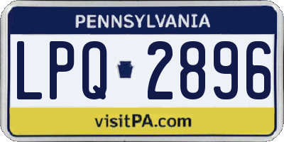 PA license plate LPQ2896