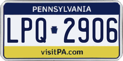 PA license plate LPQ2906