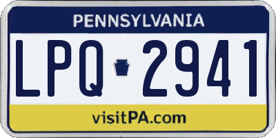 PA license plate LPQ2941