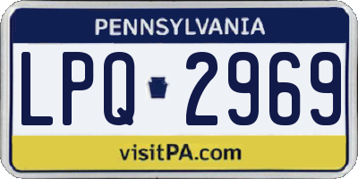 PA license plate LPQ2969