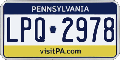 PA license plate LPQ2978